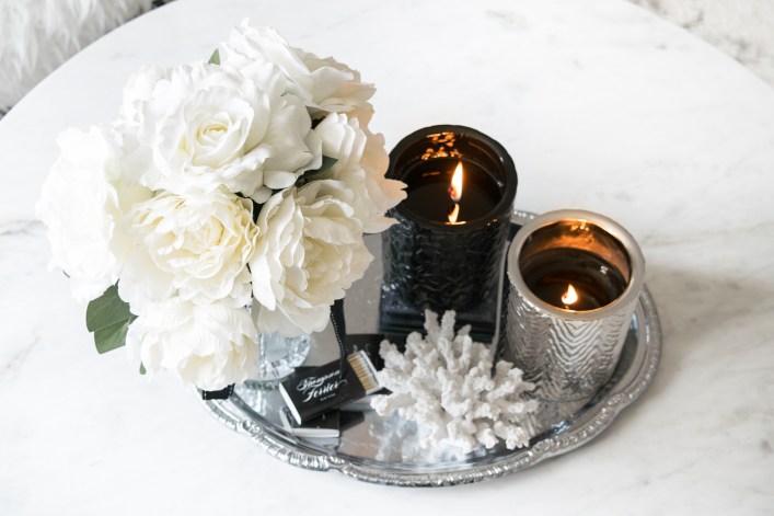 coffee table vignette